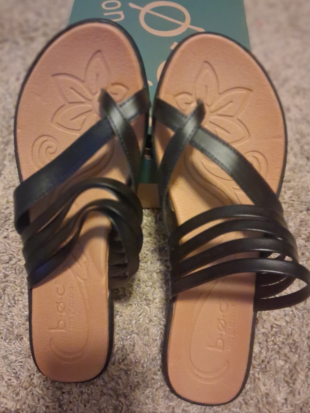 New In BOX BOC Black Slip On Sandala Alisha Style Size 1q
